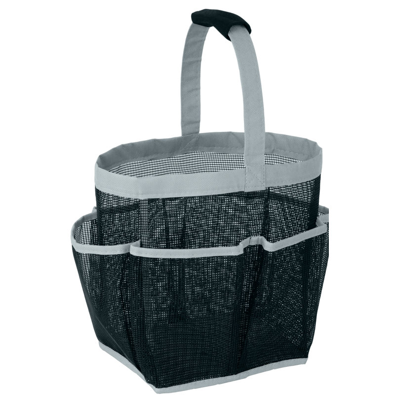 Chariot de douche portatif Shelby, Gris / Noir, H 6 po x l 8 po x P 8,5 po