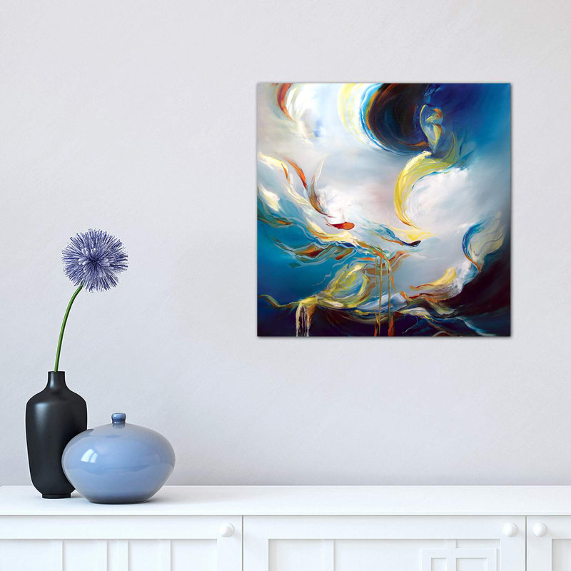 Mouvement de l'eau par J.A Art - impression d'art graphique, H 12 po x l 12 po x P 0,75 po, Toile tendue