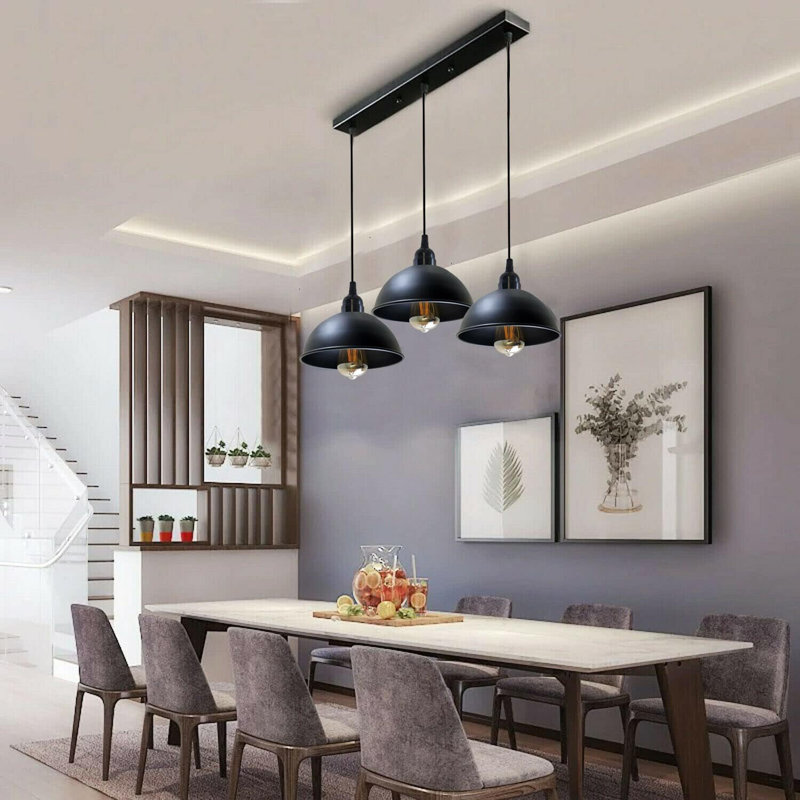 3 - Light Black Dome Pendant
