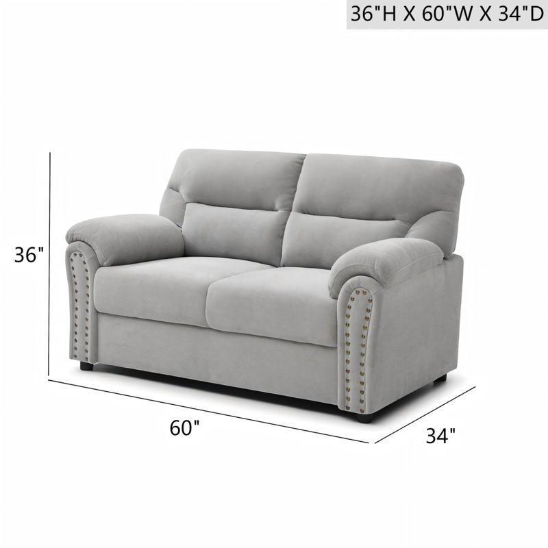 Causeuse Hamilton G00552A-L - gris, Gris