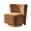 Fauteuil demi-tonneau pivotant à oreilles et rembourré avec rembourrage moderne Maris-1667762495