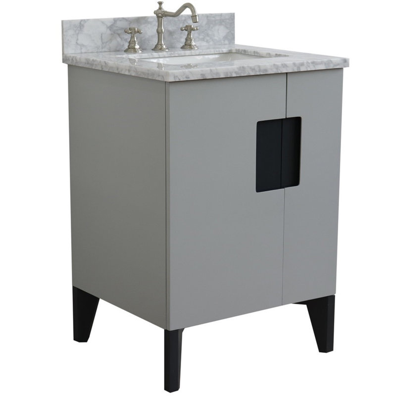 Ensemble de meuble-lavabo simple 25 po Panaca, Gris clair