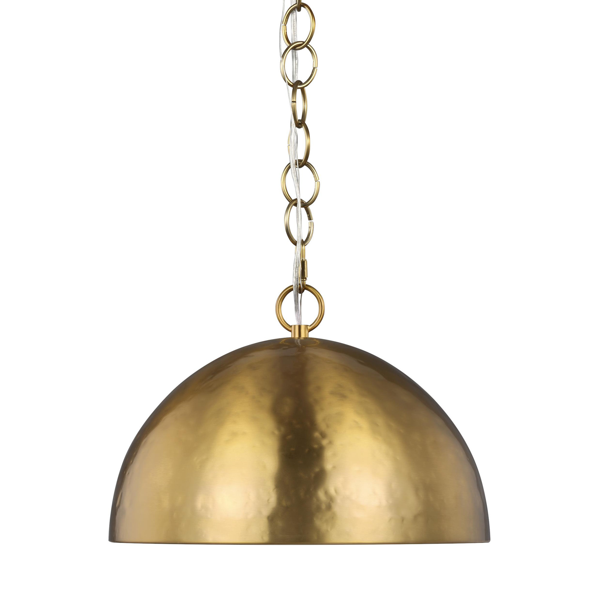 Tarver Single Light Metal Dimmable Pendant, Burnished Brass
