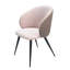 Fauteuil de salle à manger rembourré crème et noir