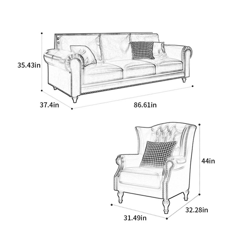American retro - style sofa