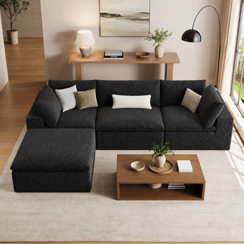 Canapé modulaire rembourré 118 po Morden, 4‑Module, Plain Weave