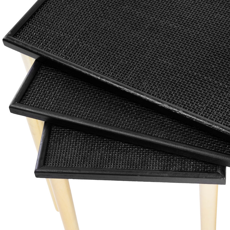 Set of 3 Side Tables, L:25x15.5x21" M:20x15x18.5" S:14x14x16.5"