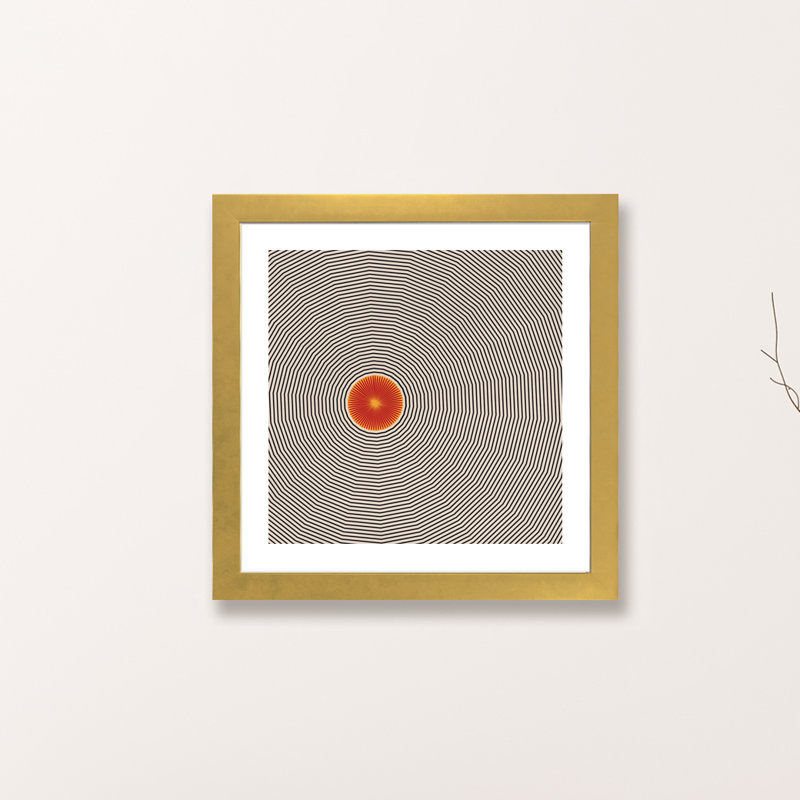 «Sun Illusion», reproduction d'impression, H 24 po x l 24 po x p 1 po, Papier encadré doré