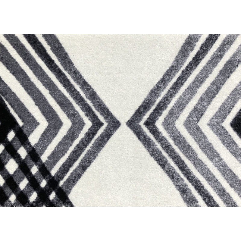 Graphite Lines Small Washable Floor Mat, 28" W x 20" L