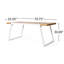 Table de salle à manger à lattes en bois - P 34,81 po x H 29,78 po