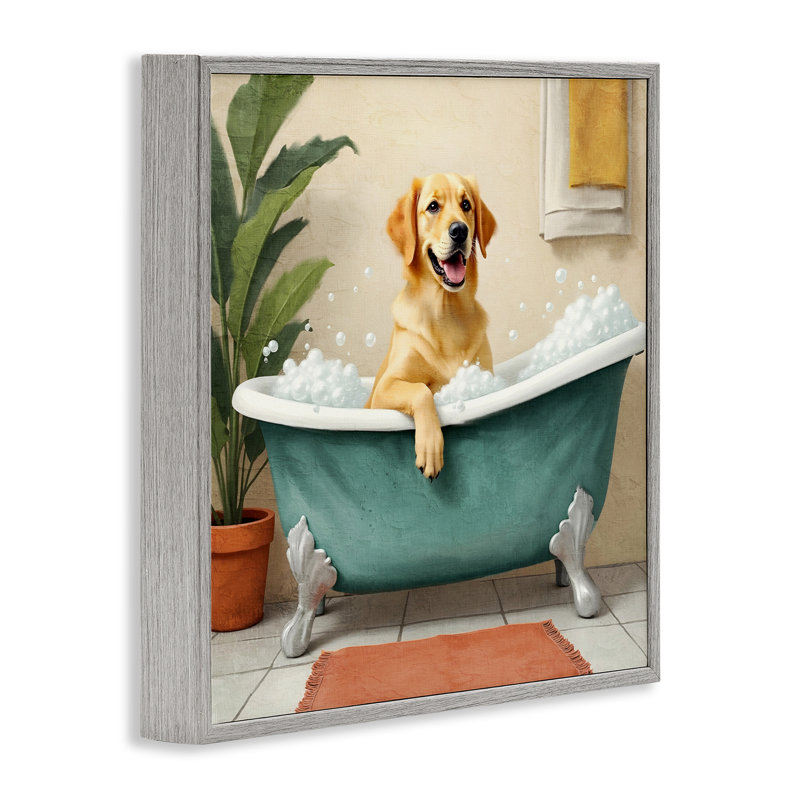 Giclée encadrée de chien Labrador, par Kim Allen, Estampe numérique Farmhouse, H 12 po x l 12 po