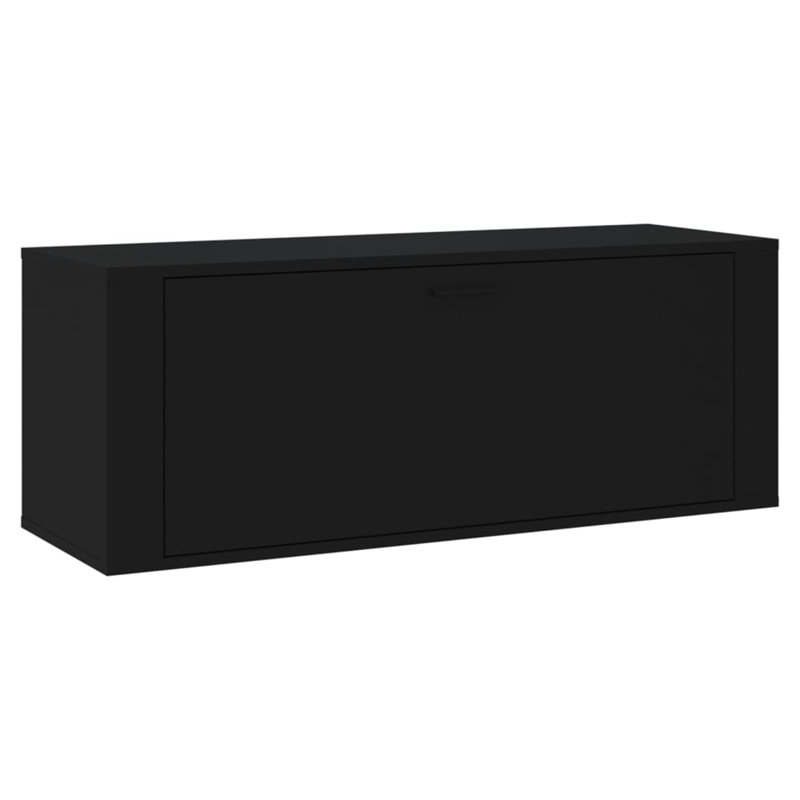 Ceddrick 8 Pair Shoe Storage Cabinet, Black