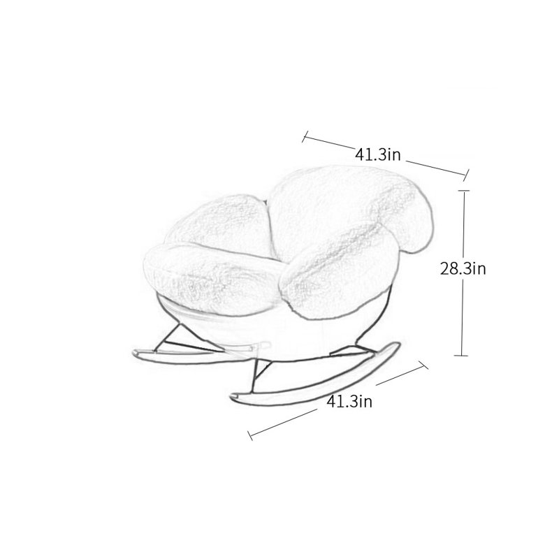 Chaise berçante douce et décontractée