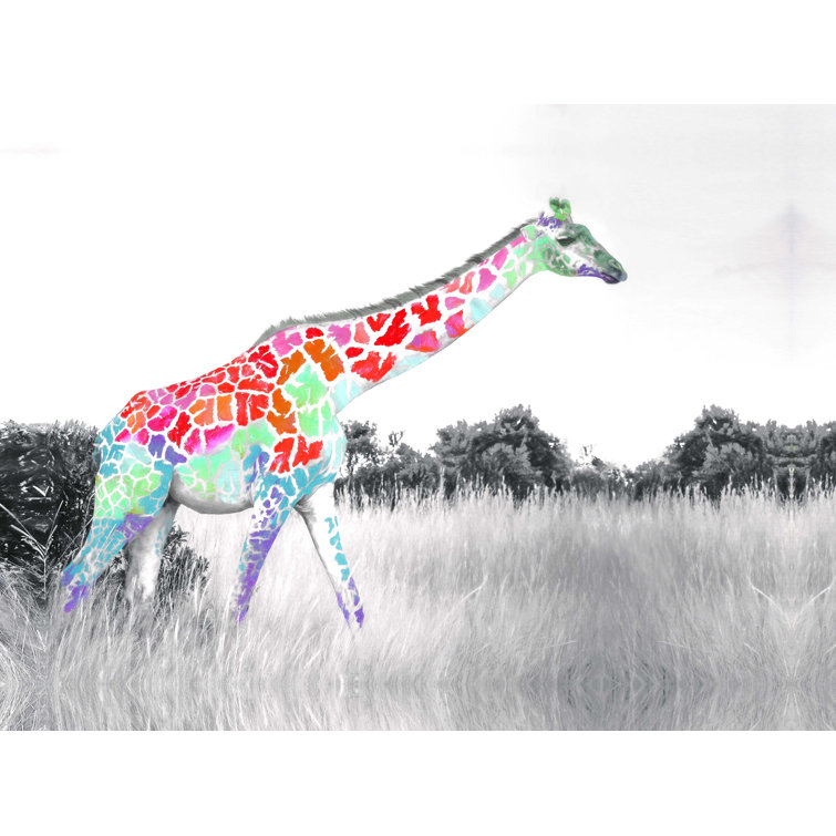  A Giraffe Is Painted In Rainbow Colors 20oz Skinny