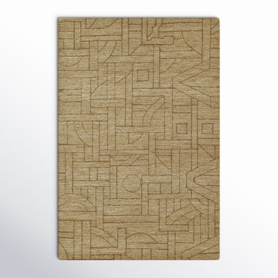 Ann-Sophie Natural Hand-Tufted Geometric Wool Rug