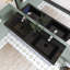 Meuble-lavabo double 59 po avec dessus en quartz Laileigh