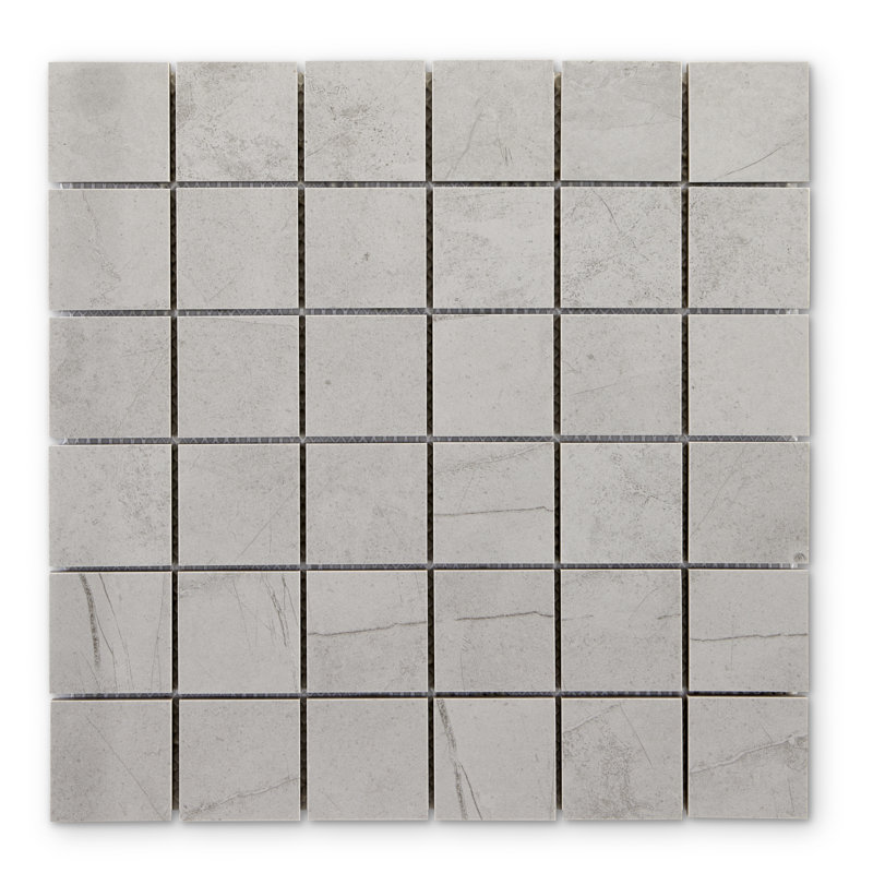 Pierre 12 po x 12 po Carreau de mur et de plancher en porcelaine mosaïque