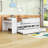 Twin Wooden Daybed with Trundle and Built-in-Desk-1660090275