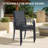 4-Person Patio Dining Set with Square Metal Dining Table and 4 Stackable PVC-coated polyester Dining Chairs-843604801