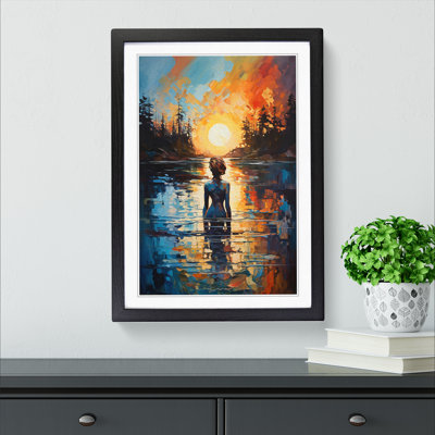 Lake Gestural No.2 - Framed Print