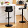 Lolar Swivel Bar Stools Set, Counter Height Bar Stools with Back, Adjustable Bar Stools 24" to 32", Faux Leather Bar Stools for Kitchen Island