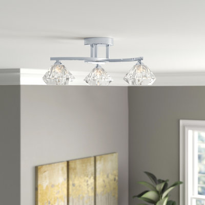 Johana Glass Semi Flush Mount