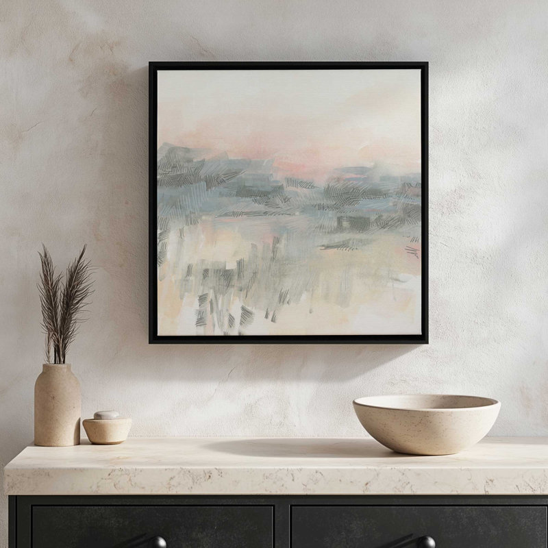 «Crosshatch Fields I» par June Erica Vess, reproduction d'art sur toile, H 12 po x l 12 po, Noir