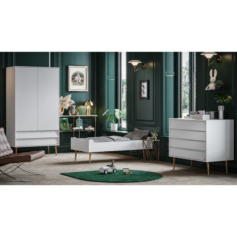 Jaquelin 2 Door Wardrobe, White/Oak