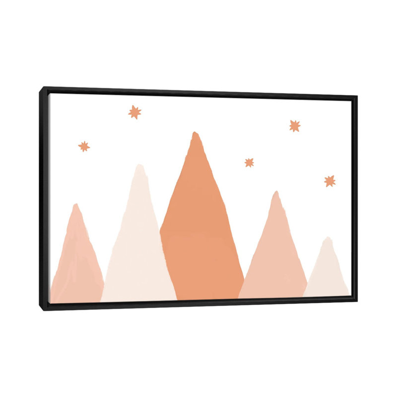 Blush Mountains par Orara studio-reproduction d’art, Toile avec cadre noir, Pas de tapis, H 40 po x l 60 po x 1,5 po