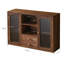Buffet de cuisine en bois de noyer noir, armoire de comptoir avec rangement pour cuisine et salle à manger