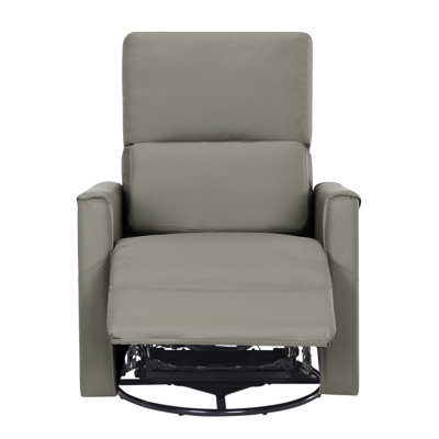29.13" Wide Faux Leather Power Swivel Recliner