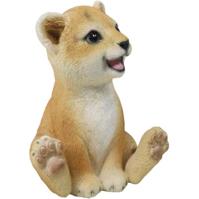 Adorable Prince Of The Safari Jungle Forest African Lion Cub Figurine 4" Long