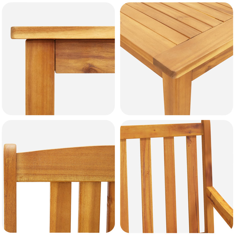 Ensemble de salle à manger de jardin 9 pièces vidaXL, 8