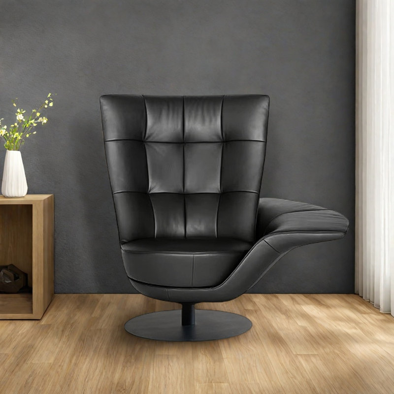 Chaise longue rotative à 360 °, Noir, noir, noir, noir