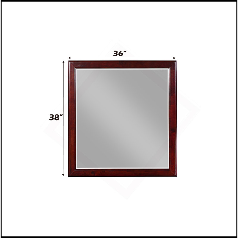 Miroir Louis Philippe gris foncé, Cerisier