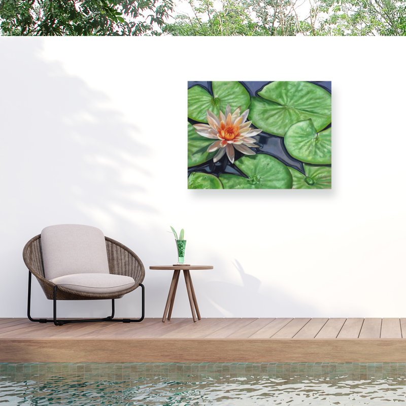Toile d'extérieur David Stribble Water Lily, H 24 po x l 32 po