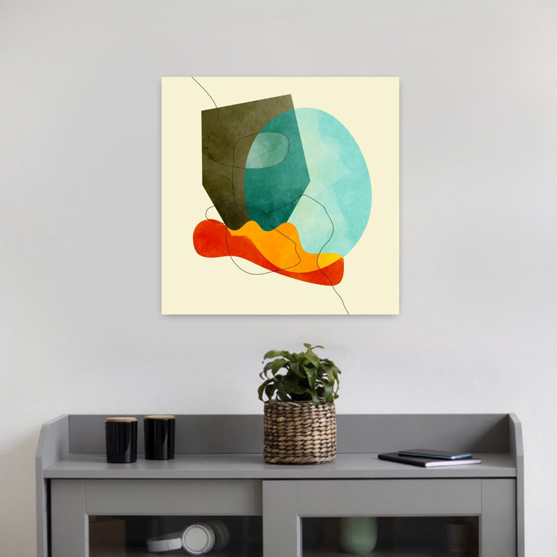 Art contemporain, art contemporain abstrait, H 18 po x l 18 po