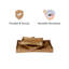 Grand plateau de service en bois massif Flavio - ensemble de 3