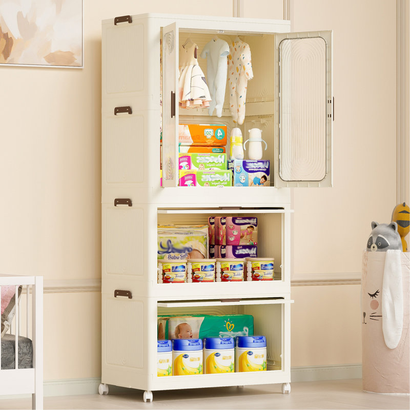 Armoire portative polyvalente avec des caractéristiques avancées pour un rangement efficace des vêtements