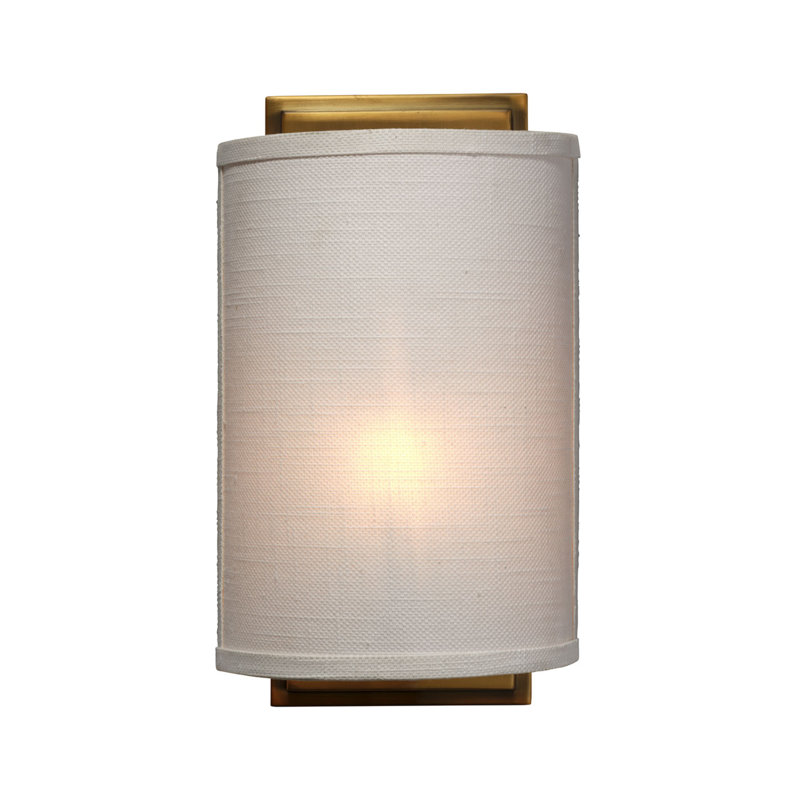 Riley Raffia 1-Light Wall Sconce, White
