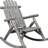 Ergonomic Gray Outdoor Rocker Made From Fir Wood, Simple Assembly Procedure, For Yard, Front Porch, And Indoor Spaces Wooden Porch Chair With Heavy - Duty Structure, Design, Gentle Oscillation-1651877028