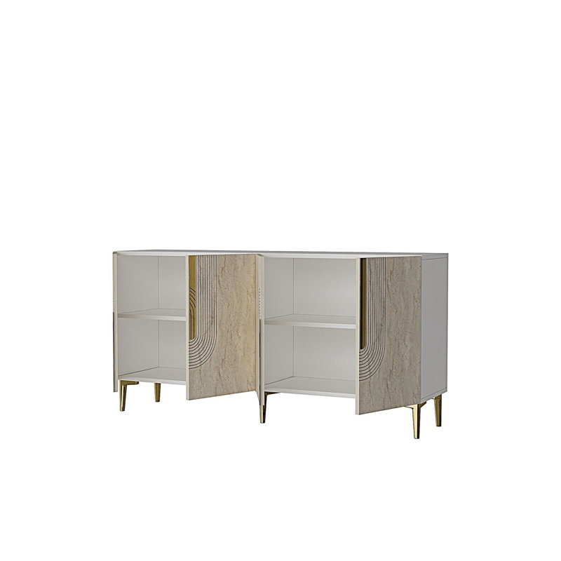 Console, Beige/Gold