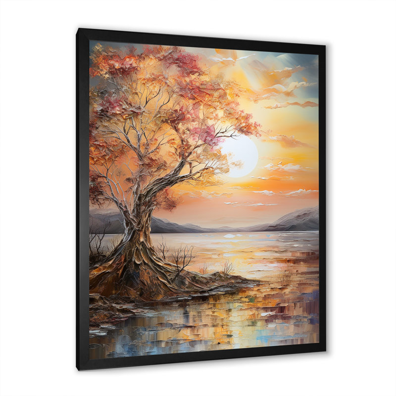 Sunrise Charm liquide Art III, Cadre photo noir, H 20 po x l 12 po x P 1 po