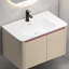 Integrated White Ceramic Basin, Drain Not Included