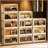 19.69" Side Wide Folding Storage Cabinet ,4 Tiers,19.69"×11.81"×40.55",Collapsible Storage Bins with Magnetic Door, Plastic Storage Cabinet with Wheels, Closet organizers and Storage Containers-816744695