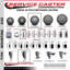 4 Inch Poly Wheel Swivel 7/16 Inch Grip Ring Stem Caster Set 2 Brakes-92276238
