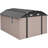 1012 Ft Galvanized Steel Outdoor Storage Shed With Floor Frame, Weather - Build, Large Door For Easy Accessibility, Transparent Windows And Safe Latch Heavy Duty In Brown Steel, Traits, Diamond