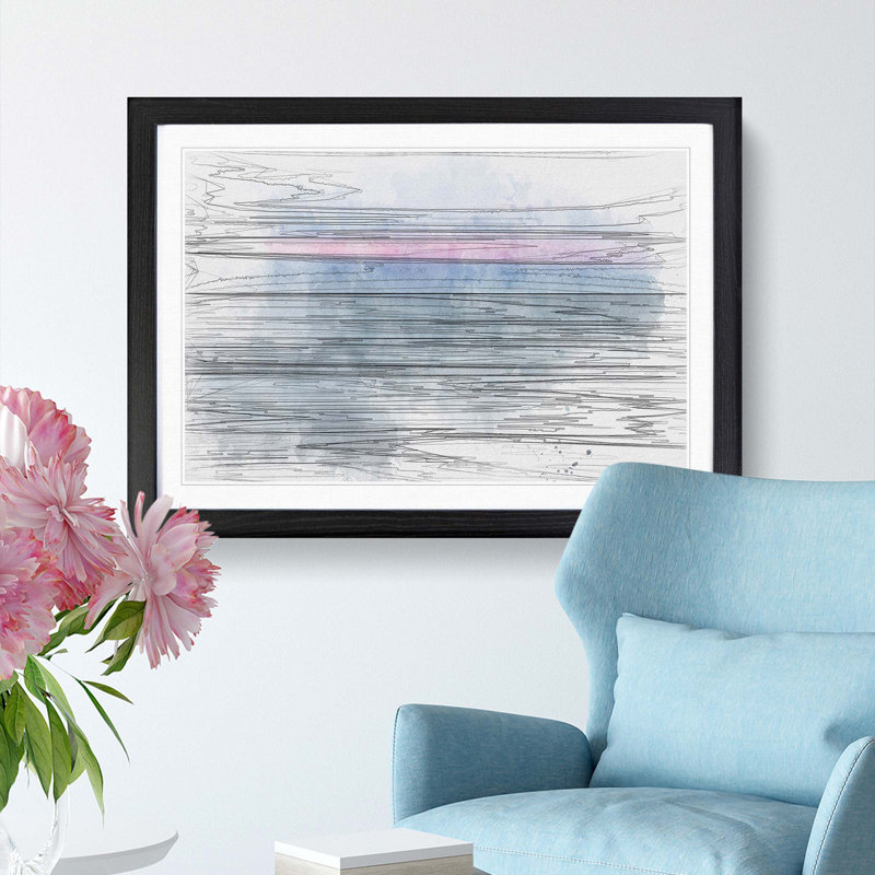 The Horizon in Abstract - Picture Frame Graphic Art Print, Black Framed, 36cm H x 48cm W x 2cm D