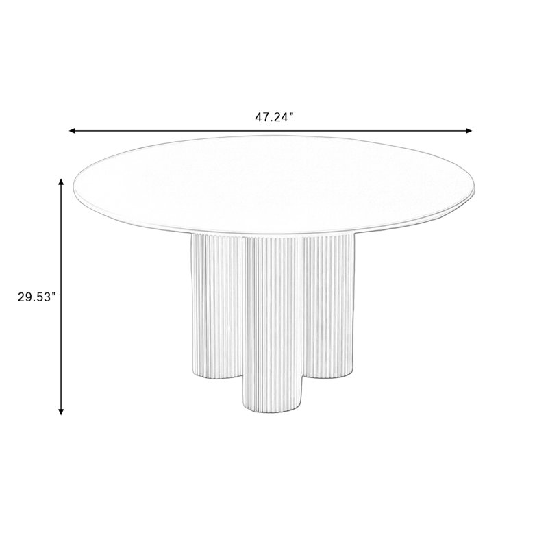 Table de salle à manger Modern Modern, H 29,53 po x L 47,24 po x l 47,24 po