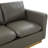 Berengarius Leather Loveseat with Gold Stainless Steel Base-224092892